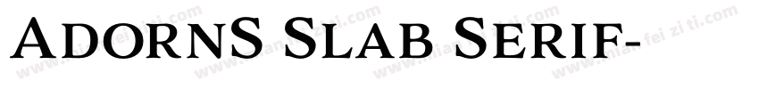 AdornS Slab Serif字体转换